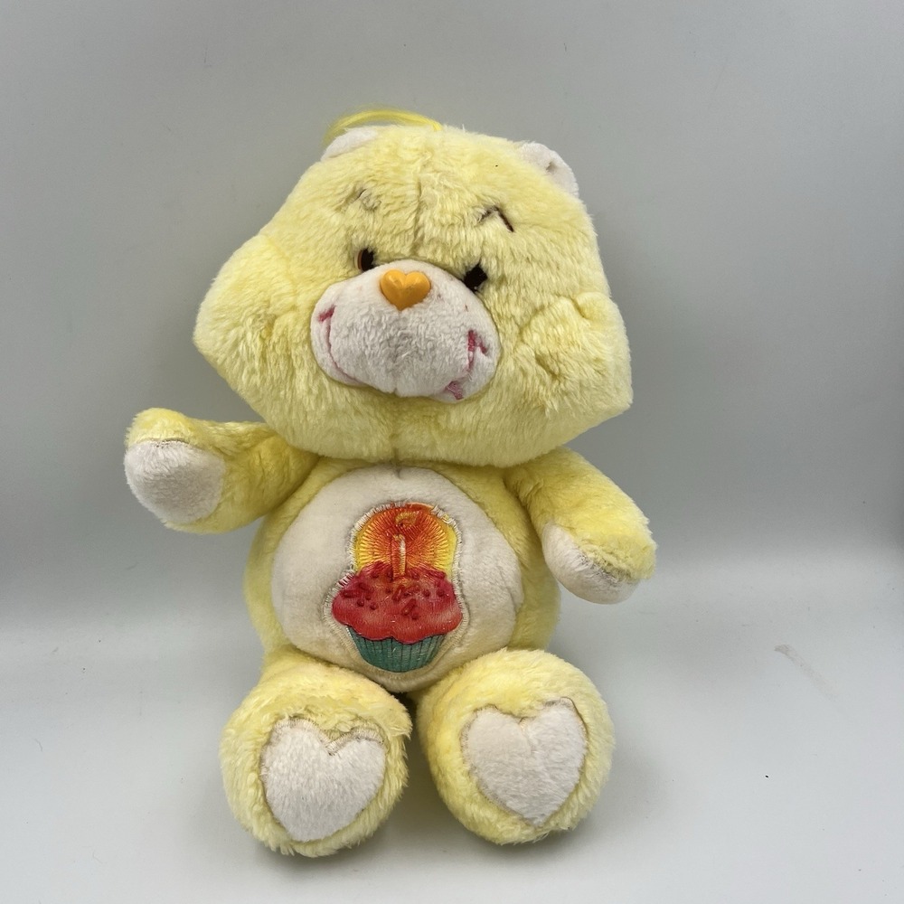 Vintage 1983 Care Bears Birthday Bear Plush Kenner American Greetings Toy READ